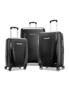 Samsonite Winfield 3 Three Piece Hardside Spinner Set (20/25/28) - Black