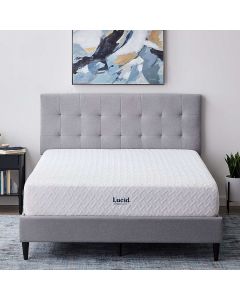 Lucid Comfort Collection - 10-inch Plush Memory Foam Mattress - Full - White