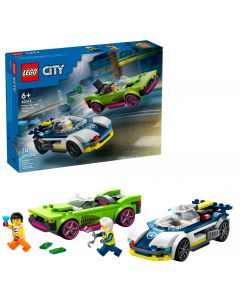 LEGO - City Police Car and Muscle Car Chase Pretend Play Toy 60415