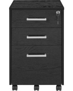 Insignia - 3-Drawer File Cabinet - Black