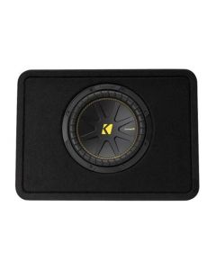 Kicker - Compc 10" Single-voice-coil 2-ohm Loaded Subwoofer Enclosure - Black