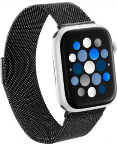 Insignia - Stainless Steel Mesh Band for Apple Watch 42mm, 44mm, 45mm, SE, Ultra 49mm and Ultra 2 49mm - Black
