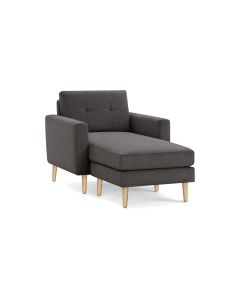 Burrow - Mid Century Nomad Chaise Lounge - Charcoal [NSC-CH-1-MD-LW]