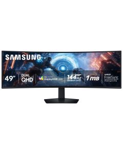 Samsung - 49" Odyssey G9 G91F 1000R Curved Dual QHD 144Hz 1ms AMD FreeSync Premium Pro Gaming Monitor with HDR600 (HDMI x2,DP,USB) - Black