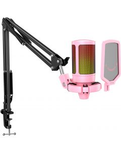 Fifine - Usb Microphone Bundle ?arm Boom Stand & Rgb Lighting