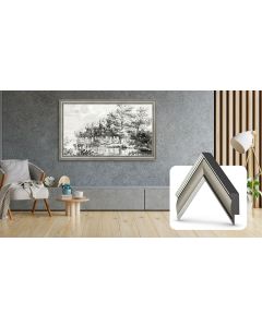 Deco TV Frames - 55" Slim Bezel for Samsung The Frame TV - Industrial Nickel